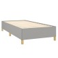 vidaXL Κρεβάτι Boxspring με Στρώμα Ανοιχτό Γκρι 90x190 εκ. Υφασμάτινο