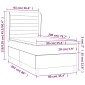 vidaXL Κρεβάτι Boxspring με Στρώμα Taupe 90x200 εκ. Υφασμάτινο