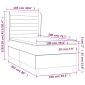 vidaXL Κρεβάτι Boxspring με Στρώμα Σκούρο Καφέ 100x200 εκ. Υφασμάτινο
