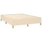 vidaXL Κρεβάτι Boxspring με Στρώμα Κρεμ 140x190 εκ. Υφασμάτινο
