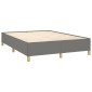 vidaXL Κρεβάτι Boxspring με Στρώμα Σκούρο Γκρι 140x200 εκ Υφασμάτινο