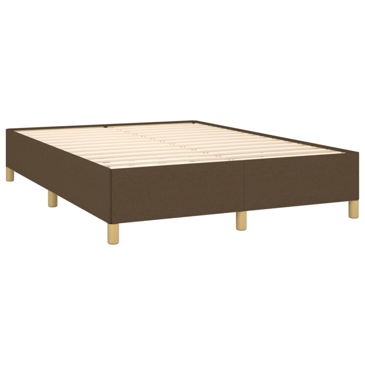 vidaXL Κρεβάτι Boxspring με Στρώμα Σκούρο Καφέ 140x200 εκ Υφασμάτινο