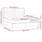 vidaXL Κρεβάτι Boxspring με Στρώμα Σκούρο Γκρι 160x200 εκ Υφασμάτινο