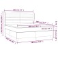 vidaXL Κρεβάτι Boxspring με Στρώμα Μαύρο 180x200 εκ. Υφασμάτινο