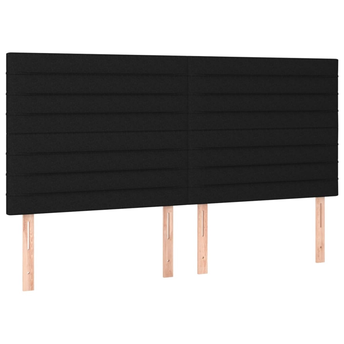 vidaXL Κρεβάτι Boxspring με Στρώμα Μαύρο 200x200 εκ. Υφασμάτινο