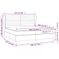 vidaXL Κρεβάτι Boxspring με Στρώμα Μαύρο 200x200 εκ. Υφασμάτινο