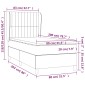 vidaXL Κρεβάτι Boxspring με Στρώμα Ανοιχτό Γκρι 80x200 εκ. Υφασμάτινο