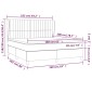 vidaXL Κρεβάτι Boxspring με Στρώμα Σκούρο Καφέ 160x200 εκ Υφασμάτινο