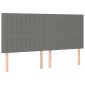 vidaXL Κρεβάτι Boxspring με Στρώμα Σκούρο Γκρι 180x200 εκ Υφασμάτιν