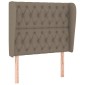 vidaXL Κρεβάτι Boxspring με Στρώμα Taupe 90x200 εκ. Υφασμάτινο