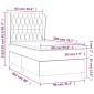vidaXL Κρεβάτι Boxspring με Στρώμα Taupe 90x200 εκ. Υφασμάτινο