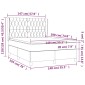 vidaXL Κρεβάτι Boxspring με Στρώμα Κρεμ 140x190 εκ. Υφασμάτινο