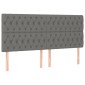 vidaXL Κρεβάτι Boxspring με Στρώμα Σκούρο Γκρι 180x200 εκ Υφασμάτιν
