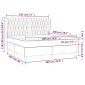 vidaXL Κρεβάτι Boxspring με Στρώμα Σκούρο Γκρι 180x200 εκ Υφασμάτιν