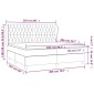 vidaXL Κρεβάτι Boxspring με Στρώμα Μπλε 200x200 εκ. Υφασμάτινο