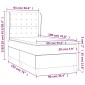 vidaXL Κρεβάτι Boxspring με Στρώμα Μαύρο 90x190 εκ.Υφασμάτινο