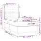 vidaXL Κρεβάτι Boxspring με Στρώμα Taupe 90x190 εκ.Υφασμάτινο