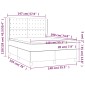 vidaXL Κρεβάτι Boxspring με Στρώμα Μαύρο 140x190 εκ. Υφασμάτινο