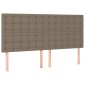 vidaXL Κρεβάτι Boxspring με Στρώμα Taupe 160x200 εκ. Υφασμάτινο