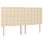 vidaXL Κρεβάτι Boxspring με Στρώμα Κρεμ 180x200 εκ. Υφασμάτινο