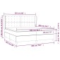 vidaXL Κρεβάτι Boxspring με Στρώμα Μαύρο 200x200 εκ. Υφασμάτινο