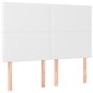 vidaXL Κρεβάτι Boxspring με Στρώμα Λευκό 140x190εκ.από Συνθετικό Δέρμα