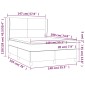 vidaXL Κρεβάτι Boxspring με Στρώμα Λευκό 140x190εκ.από Συνθετικό Δέρμα