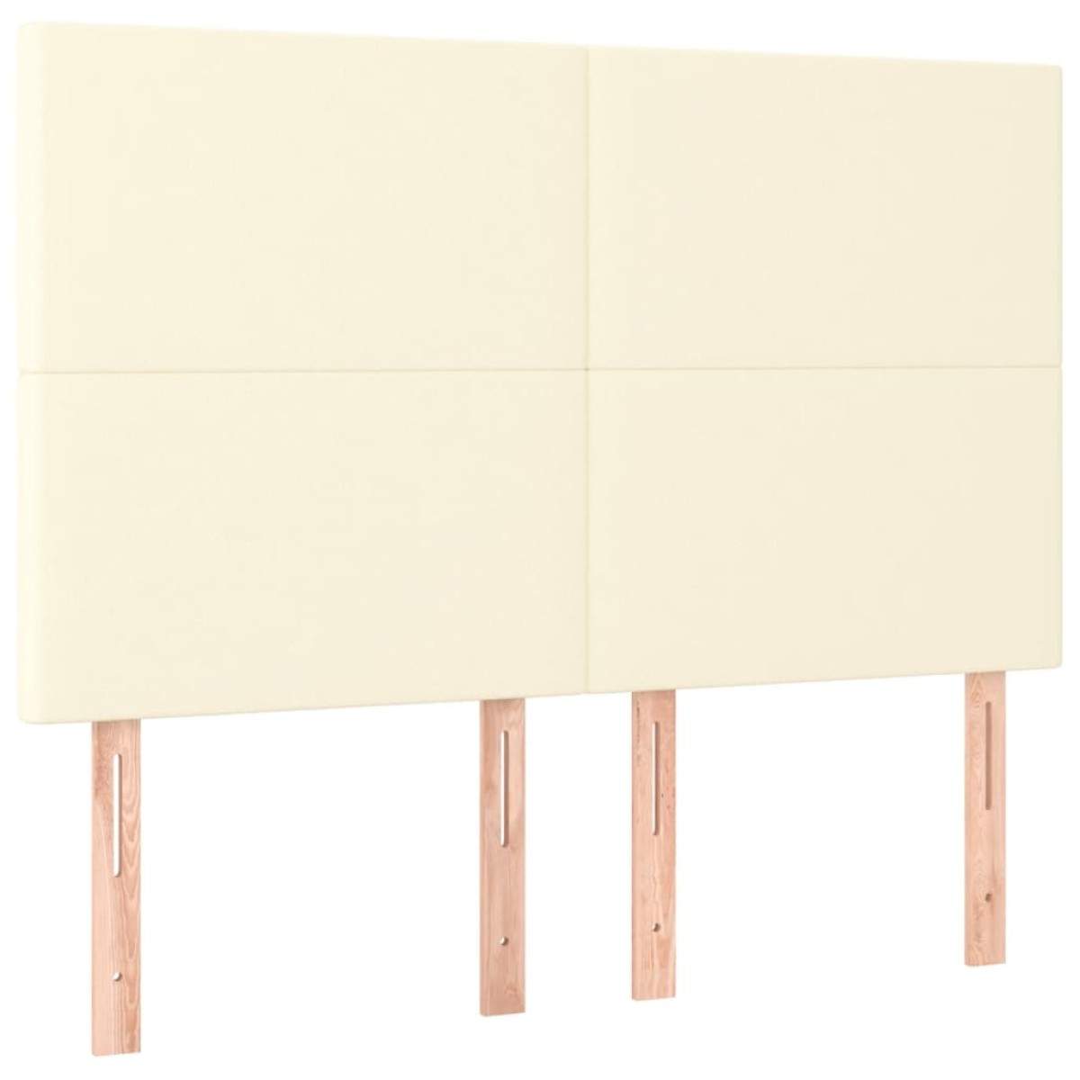 vidaXL Κρεβάτι Boxspring με Στρώμα Κρεμ 140x190εκ. από Συνθετικό Δέρμα