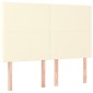 vidaXL Κρεβάτι Boxspring με Στρώμα Κρεμ 140x190εκ. από Συνθετικό Δέρμα
