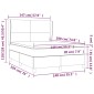 vidaXL Κρεβάτι Boxspring με Στρώμα Κρεμ 140x190εκ. από Συνθετικό Δέρμα