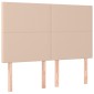 vidaXL Κρεβάτι Boxspring με Στρώμα Καπουτσίνο 140x190εκ.από Συνθ.Δέρμα