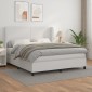 vidaXL Κρεβάτι Boxspring με Στρώμα Λευκό 180x200 εκ. Συνθετικό Δέρμα