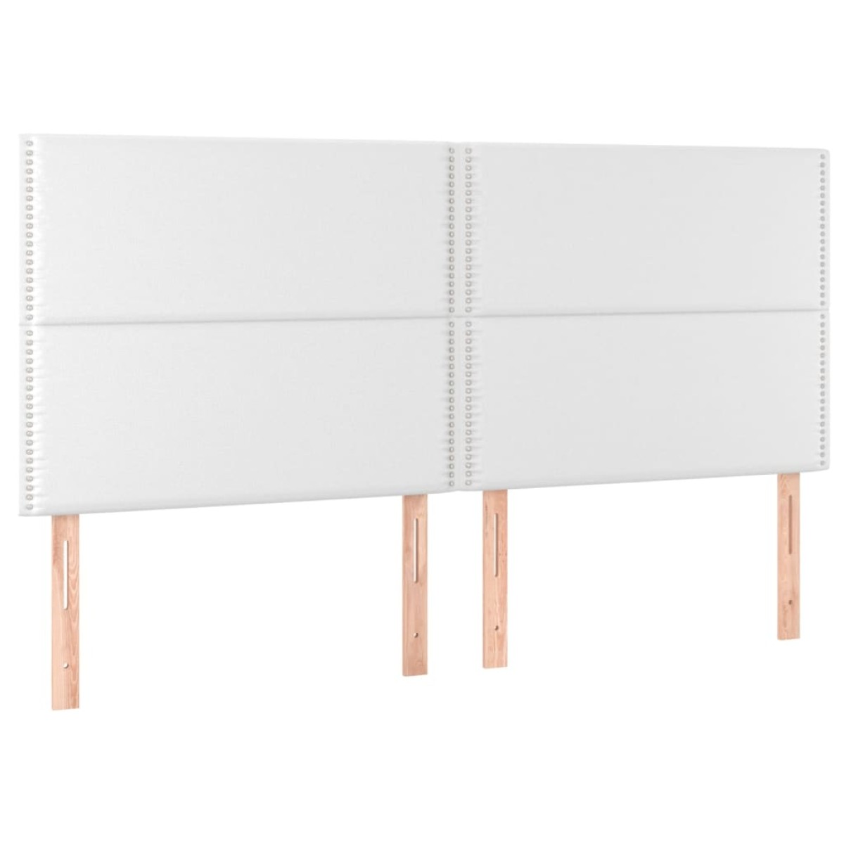 vidaXL Κρεβάτι Boxspring με Στρώμα Λευκό 200x200 εκ. Συνθετικό Δέρμα