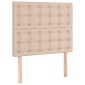 vidaXL Κρεβάτι Boxspring με Στρώμα Καπουτσίνο 90x200εκ.από Συνθ. Δέρμα