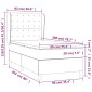 vidaXL Κρεβάτι Boxspring με Στρώμα Καπουτσίνο 90x200εκ.από Συνθ. Δέρμα