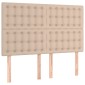 vidaXL Κρεβάτι Boxspring με Στρώμα Καπουτσίνο 140x200εκ.από Συνθ.Δέρμα