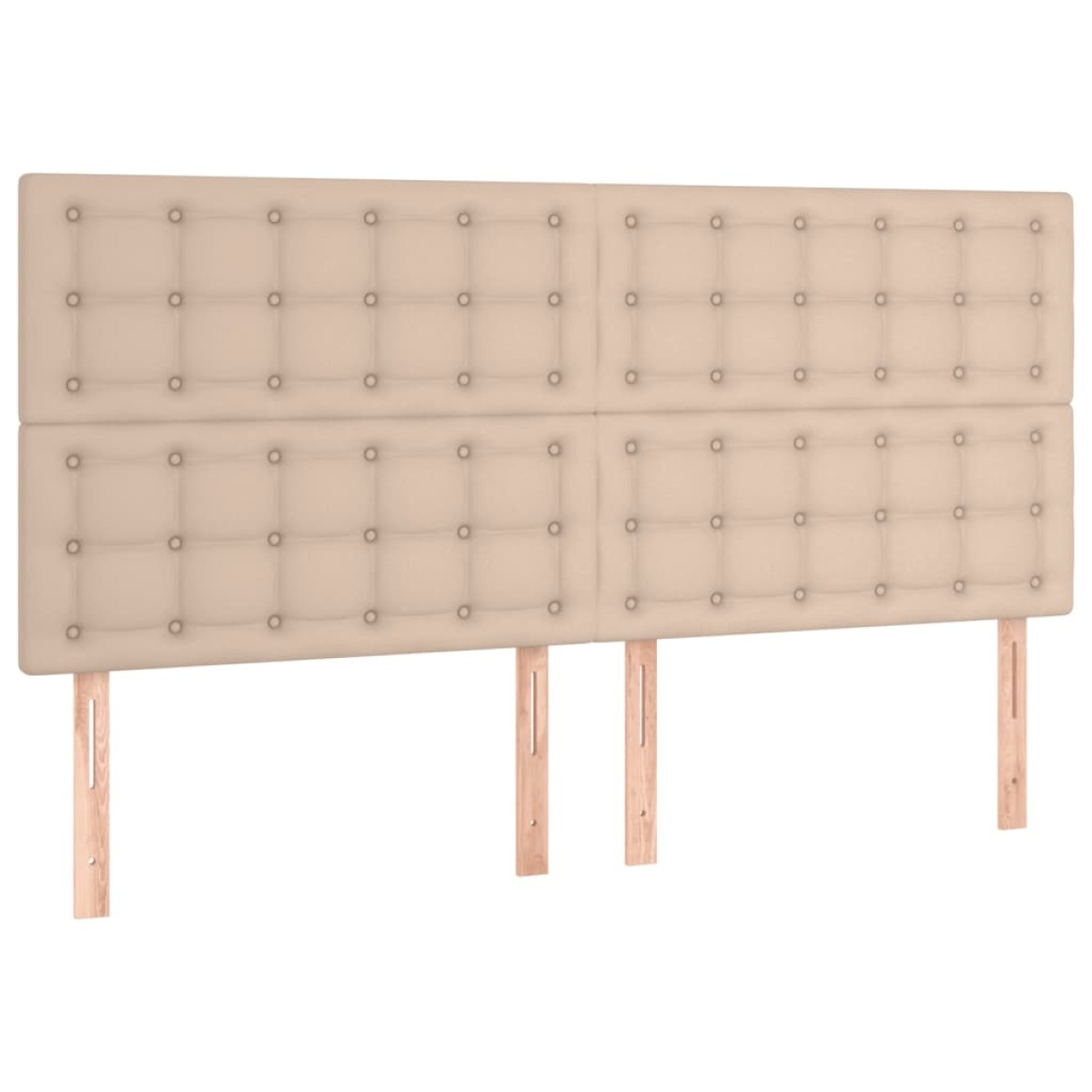vidaXL Κρεβάτι Boxspring με Στρώμα Καπουτσίνο 160x200εκ.από Συνθ.Δέρμα