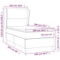 vidaXL Κρεβάτι Boxspring με Στρώμα Ανοιχτό Γκρι 100x200 εκ. Βελούδινο