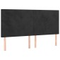 vidaXL Κρεβάτι Boxspring με Στρώμα Μαύρο 180x200 εκ. Βελούδινο