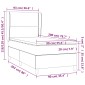 vidaXL Κρεβάτι Boxspring με Στρώμα Μαύρο 90x200 εκ. Βελούδινο