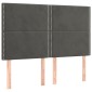 vidaXL Κρεβάτι Boxspring με Στρώμα Σκούρο Γκρι 140x190 εκ. Βελούδινο