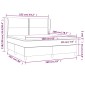 vidaXL Κρεβάτι Boxspring με Στρώμα Σκούρο Γκρι 160x200 εκ. Βελούδινο