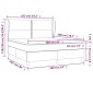 vidaXL Κρεβάτι Boxspring με Στρώμα Μαύρο 160x200 εκ. Βελούδινο