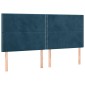 vidaXL Κρεβάτι Boxspring με Στρώμα Σκούρο Μπλε 160x200 εκ. Βελούδινο