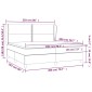 vidaXL Κρεβάτι Boxspring με Στρώμα Σκούρο Γκρι 200x200 εκ. Βελούδινο