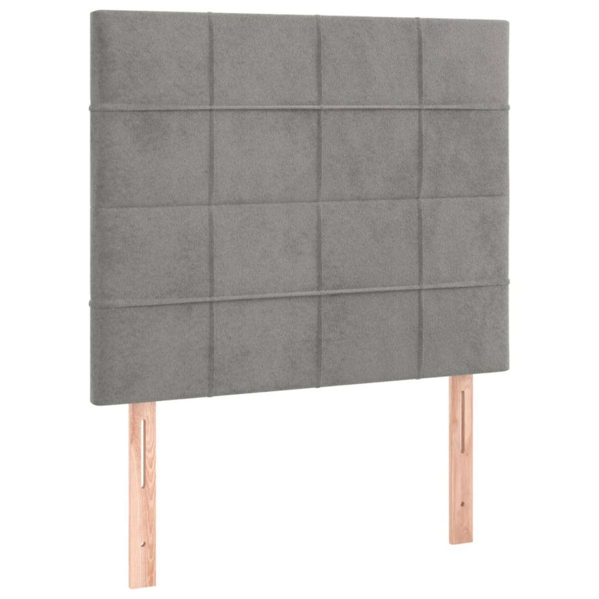 vidaXL Κρεβάτι Boxspring με Στρώμα Ανοιχτό Γκρι 90x200 εκ. Βελούδινο