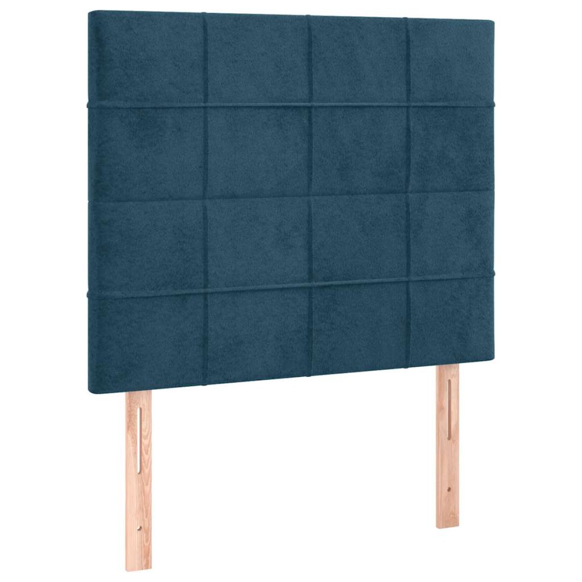 vidaXL Κρεβάτι Boxspring με Στρώμα Σκούρο Μπλε 90x200 εκ. Βελούδινο