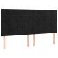 vidaXL Κρεβάτι Boxspring με Στρώμα Μαύρο 160x200 εκ. Βελούδινο