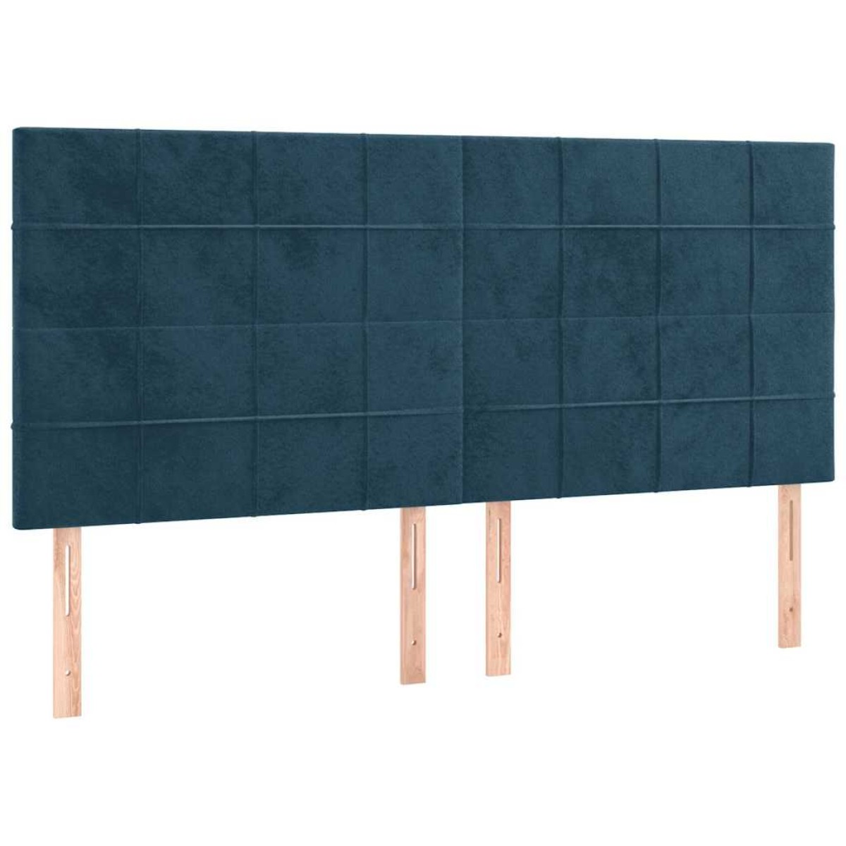 vidaXL Κρεβάτι Boxspring με Στρώμα Σκούρο Μπλε 160x200 εκ. Βελούδινο