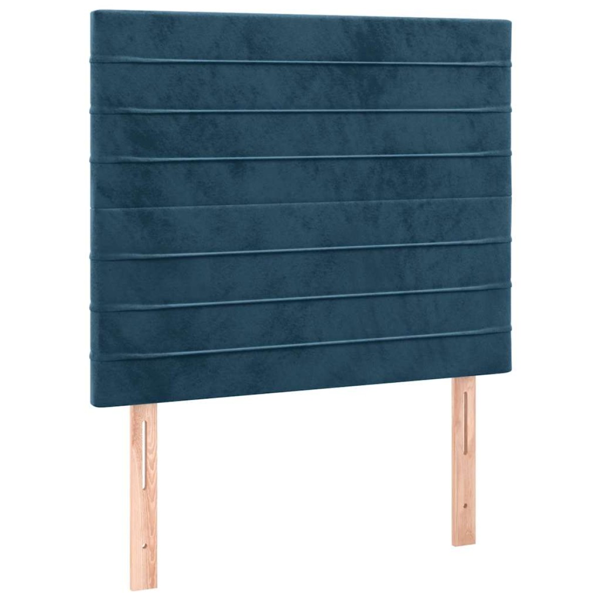 vidaXL Κρεβάτι Boxspring με Στρώμα Σκούρο Μπλε 90x200 εκ. Βελούδινο